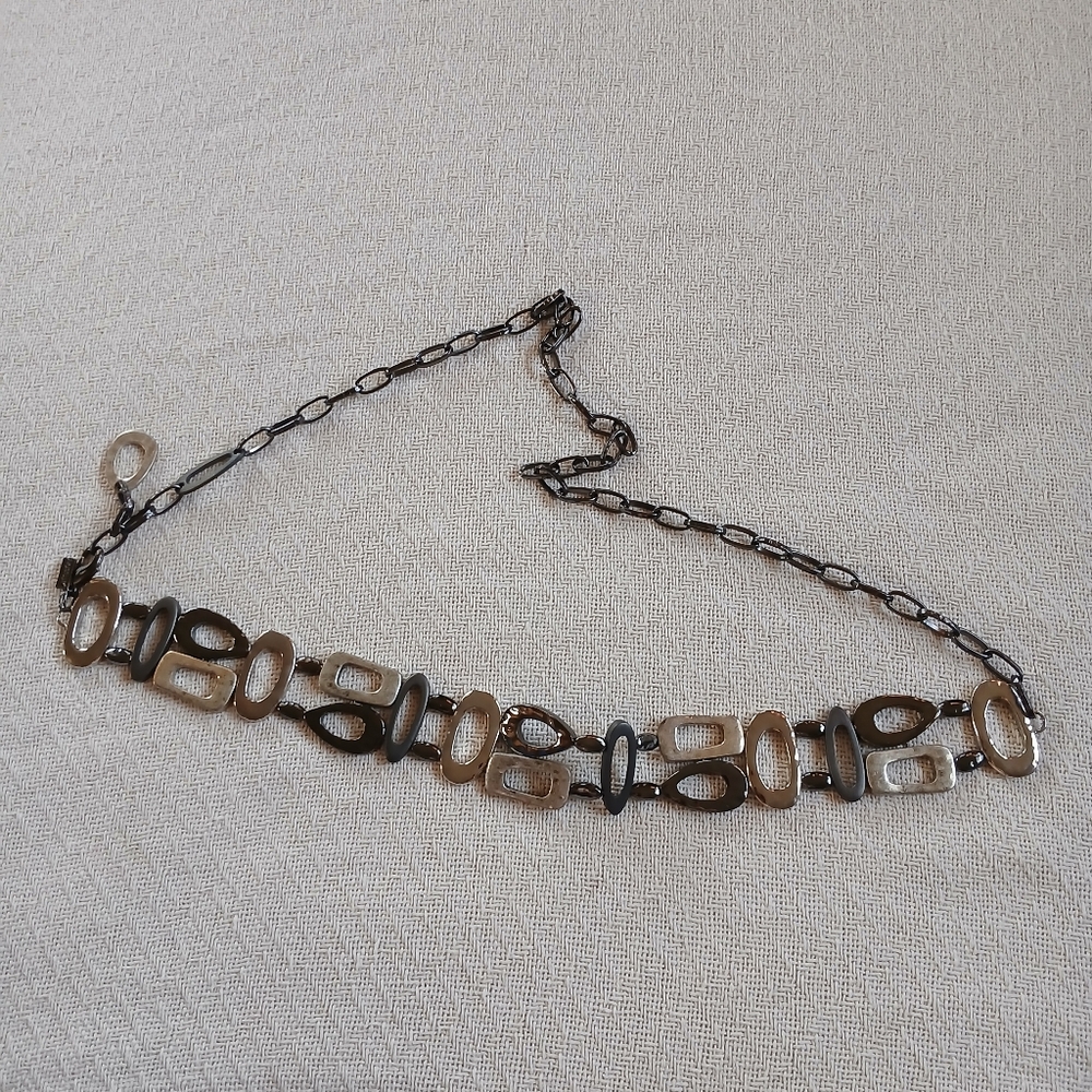 chicos ♡ chunky vintage metal geometric belt 90s grunge boho whimsigoth chain